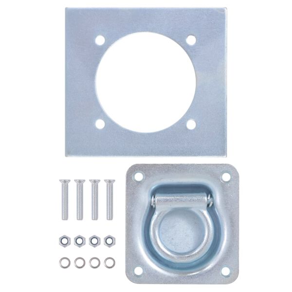 vidaXL Укрепващи пръстени за товар, 8 бр, поцинкована стомана, 2000 кг