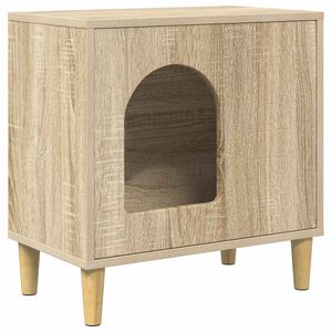 vidaXL Къща за котки Сонома 51 x 30 x 52 см Инженерна дървесина