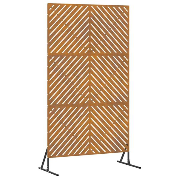 vidaXL Екран за уединение Сив 100 x 50 x 180 см Стомана