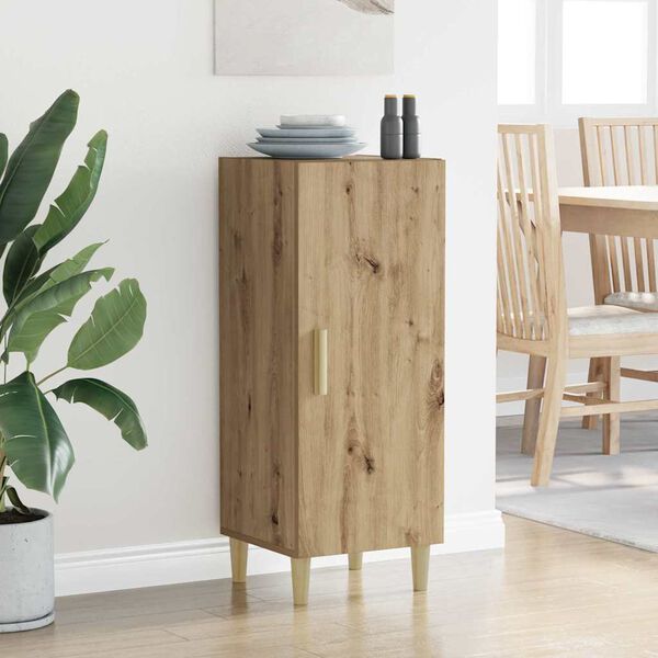 vidaXL Служебен шкаф Дъб 34,5 x 34 x 90 см Инженерно дърво