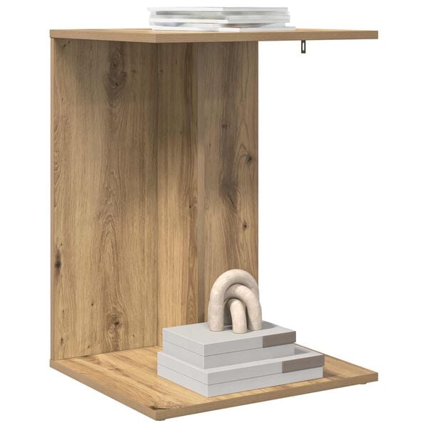 vidaXL Странична маса Дъб 45 x 40 x 62,5 см Инженерно дърво