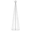 vidaXL Коледна елха конус, 400 LED цветни, декорация, 100x360 см
