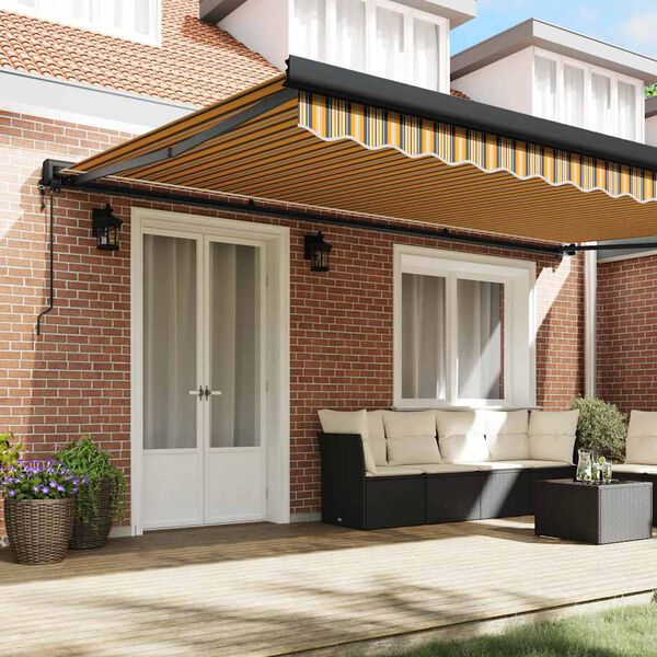 vidaXL Сенник Многоцветен 500 x 300 x 165 см Полиестер и алуминий