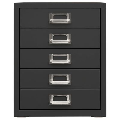 vidaXL Офис шкаф, антрацит, 28x35x35 см, метал