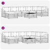 vidaXL Комплект дивани за открито 8 pcs Натурален и Антрацит