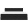 vidaXL Легло с място за съхранение и LED Черно 200 x 200 cm Кадифе