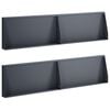 vidaXL Задържащи стени 4 бр. 80 x 12 x 50 см Стомана Антрацит