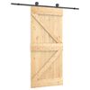 vidaXL Преплъзваща се врата Естествено и черно 95 x 210 cm
