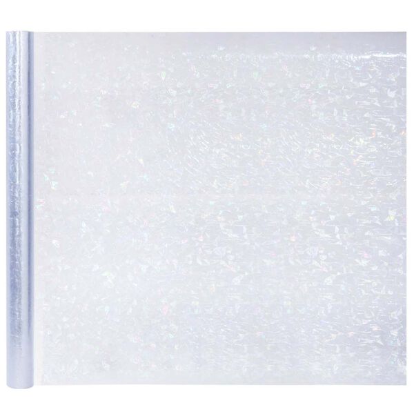 vidaXL Фолио за прозорци 3 бр матирано шарка дъга PVC