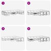 vidaXL Комплект дивани за открито 11 pcs Естествено и черно