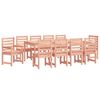 vidaXL Градински трапезен комплект от 11 части, дугласко дърво масив