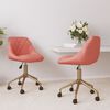 vidaXL Въртящи трапезни столове, 2 бр, розови, кадифе