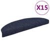 vidaXL Изтривалки за стълби, самозалепващи се, 15 бр., 65x21x4 см, сини, полукръгли, големи