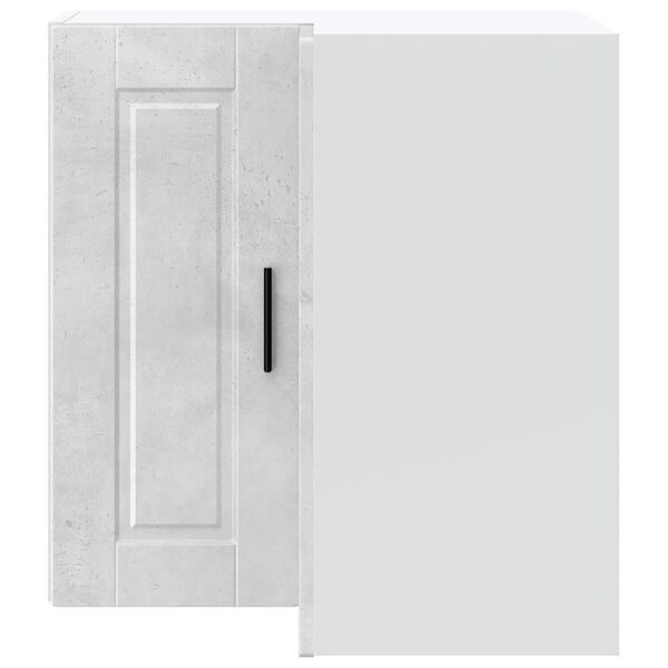 vidaXL Кухненски стенен ъглов шкаф Porto, бетонно сив, инженерно дърво