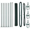 vidaXL Шестоъгълна ограда с бетонна основа 10 x 0,8 м Зелено Мрежа