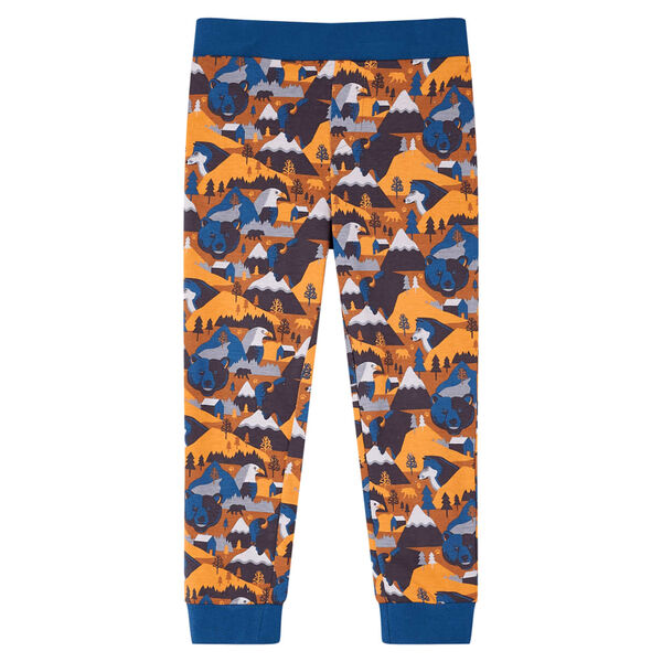 Детска пижама с дълъг ръкав, коняк, 128