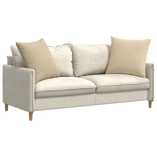 vidaXL Диван възглавници 2 pcs Крем 80 x 80 cm текстил