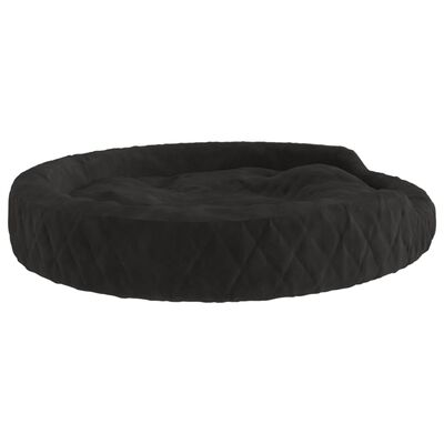 vidaXL Кучешко легло, черно, 70x55x23 см, плюш