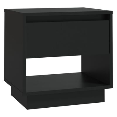vidaXL Нощно шкафче, черно, 45x34x44 см, ПДЧ