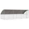 vidaXL Клетка за пилета с 1 врата 3 бр. Сребристо 600x200x200см