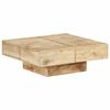 vidaXL Маса за кафе, 80x80x28 cм, мангово дърво масив