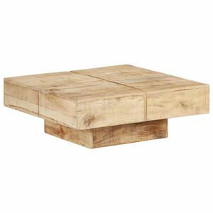 vidaXL Маса за кафе, 80x80x28 cм, мангово дърво масив