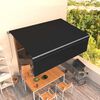 vidaXL Ръчно прибиращ се сенник с щора, 4x3 м, антрацит
