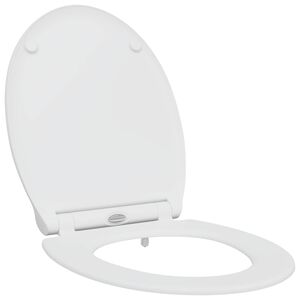 vidaXL Тоалетна седалка Бяло 45,5 x 37,5 x 3,8 см Дуропласт