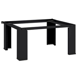 vidaXL Педестал за пералня Черен 64 x 55 x 32,5 см Стомана