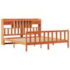 vidaXL Легло с етажерка за книги, без матрак, 200x200 см, бор масив