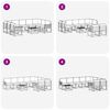 vidaXL Комплект дивани за открито 10 pcs Естествено и светло сиво