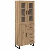 vidaXL Висок шкаф 2 pcs Дъб 69,5 x 34 x 180 см Инженерно дърво