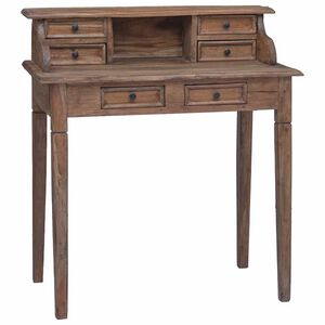 vidaXL Писалище с чекмеджета, 90x50x101 см, махагоново дърво масив