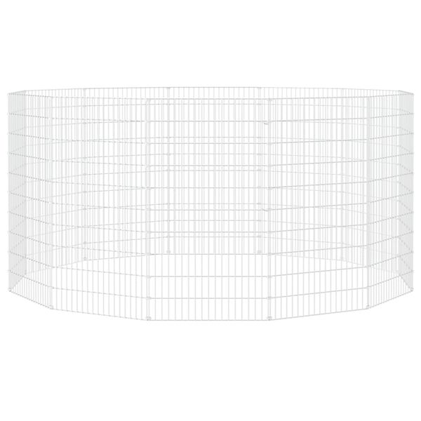 vidaXL Заграждение за свободно отглеждани животни, 12 панела, 54x100 см, поцинковано желязо