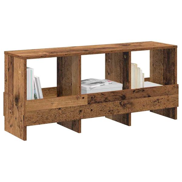 vidaXL Етажерка за списания Старо дърво 102 x 30 x 45 см