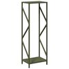 vidaXL Стойка за дърва за огрев Olive Green 34x25x100 cm