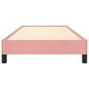 vidaXL Рамка за легло, розова, 90x190 см, кадифе