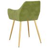 vidaXL Трапезни столове, 2 бр, светлозелени, кадифе
