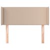 vidaXL Горна табла за легло, капучино, 83x16x78/88 см, изкуствена кожа