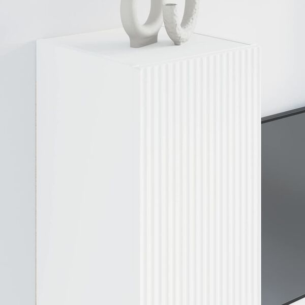 vidaXL TV стенен шкаф 2 pcs Бяло 30 x 31 x 80 см Инженерно дърво