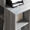 vidaXL Бюро с рафт Сив Сонома 90 x 48 x 101,5 см Инженерно дърво
