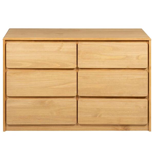 vidaXL Шкаф с чекмеджета SAUDA, дъб, 111x43x73,5 см, бор масив