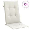 vidaXL Възглавници за стол 4 бр меланж кремави 120x50x4 см плат