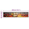 vidaXL Кухненско килимче, миещо, есен, 60x300 см, кадифе