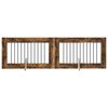 vidaXL Врата за кучета с поставки 2 pcs Опушен дъб 100 x 60 cm