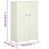 vidaXL Пластмасов шкаф, 79x43x125 см, дървен дизайн, ванилов лед