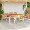 vidaXL Градински стол 8 pcs Натурален маслен Солидно акациево дърво