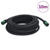 vidaXL Градински маркуч за капково напояване, черен, 0,6", 10 м, гума