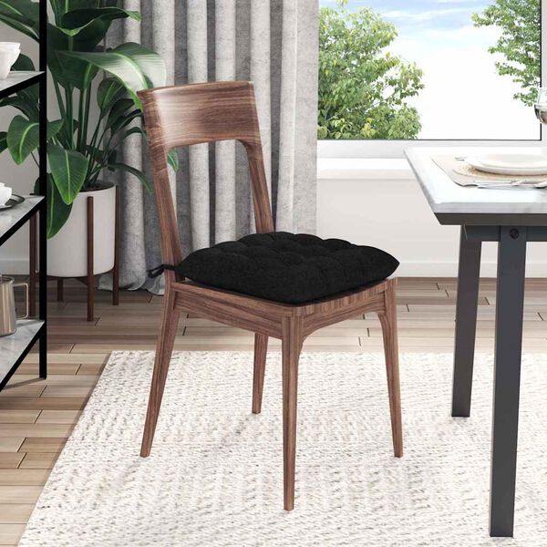 vidaXL Възглавници за седалки 2 pcs Черно 40 x 40 x 6 cm текстил