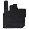 vidaXL Автомобилен килим 4 pcs Черно Каучук